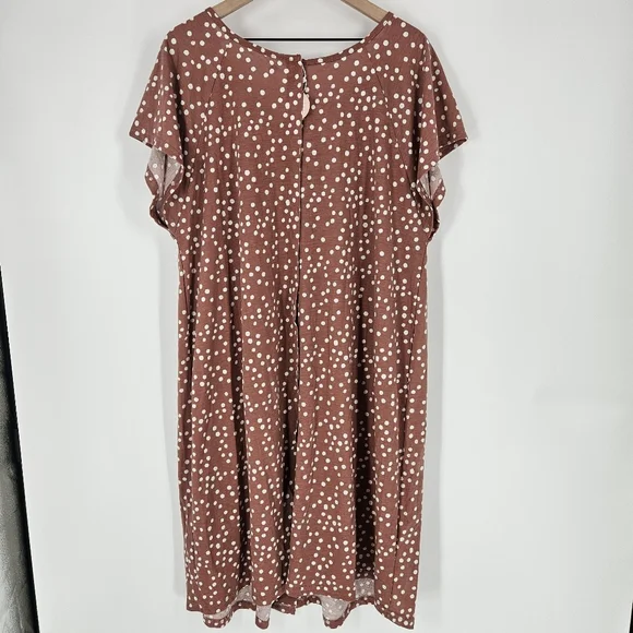 Kindred Bravely Pink White Polka Dot Universal Labor and Delivery Gown 1X - Picture 9 of 12